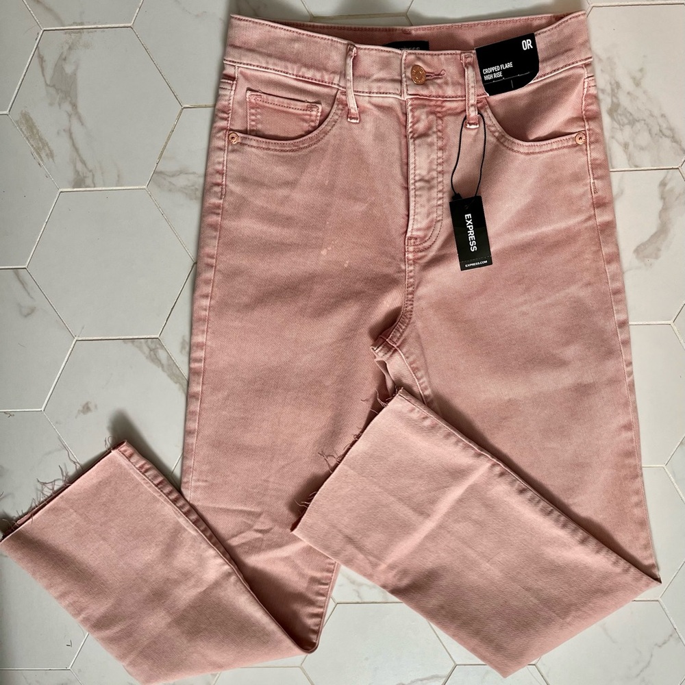 Cropped Flare, High-Rise Jeans by Express